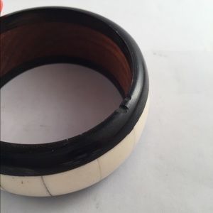 Bangles - black/cream and coral